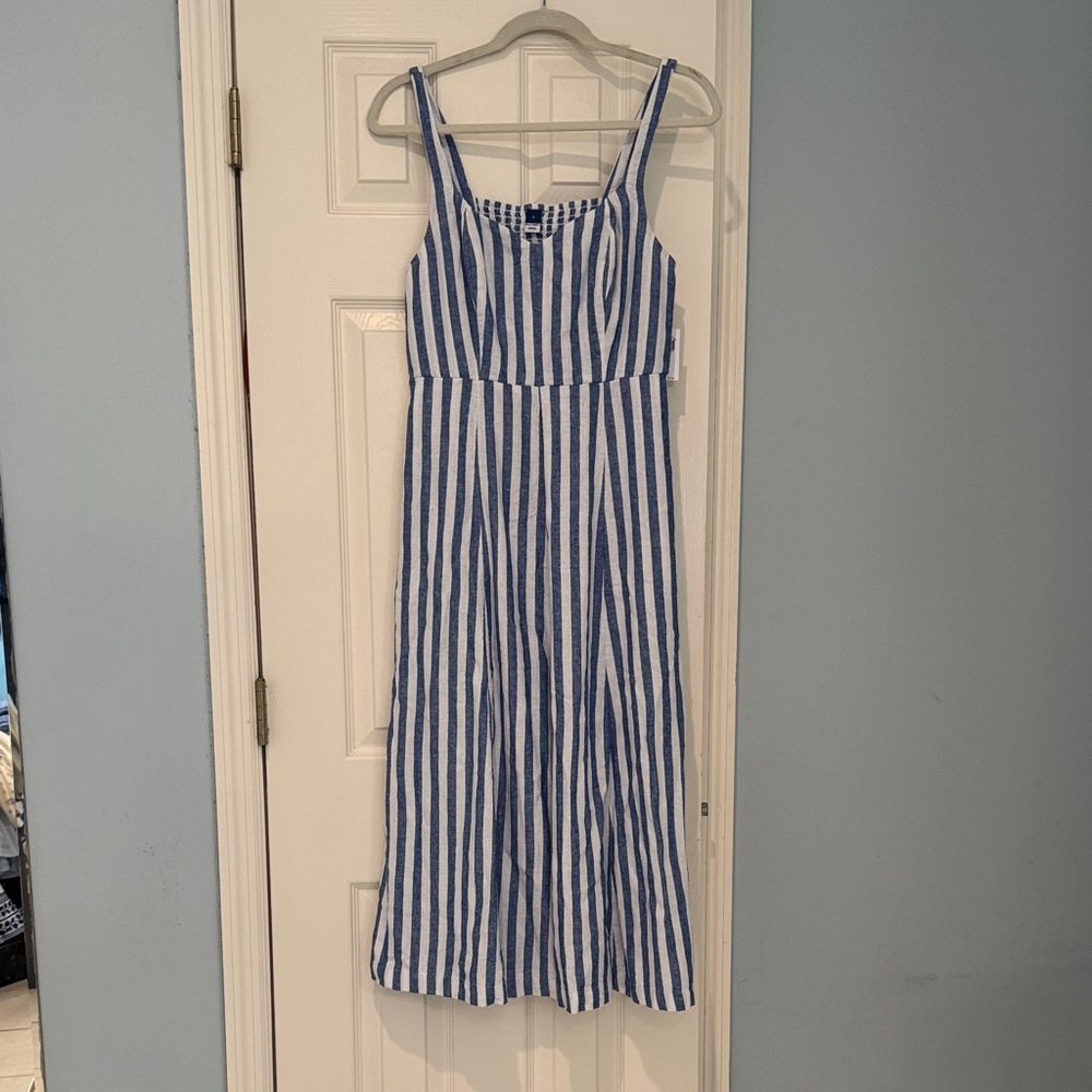 Old Navy Navy and White Striped Dress